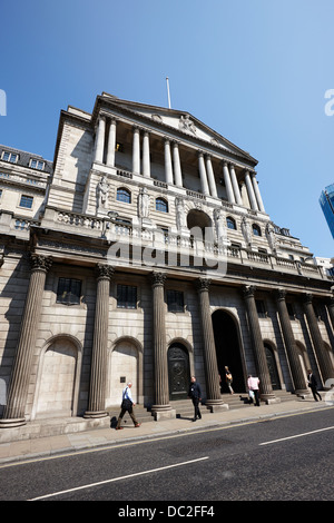 La banca di Inghilterra sede Threadneedle Street Londra Inghilterra Regno Unito Foto Stock