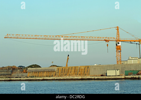 Diga chiamato Progetto MOSE nel mare Adriatico vicino a Venezia 04 Foto Stock