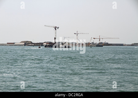 Diga chiamato Progetto MOSE nel mare Adriatico 13 Foto Stock