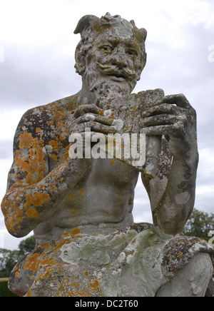 Statua di Pan giocando le tubazioni Foto Stock