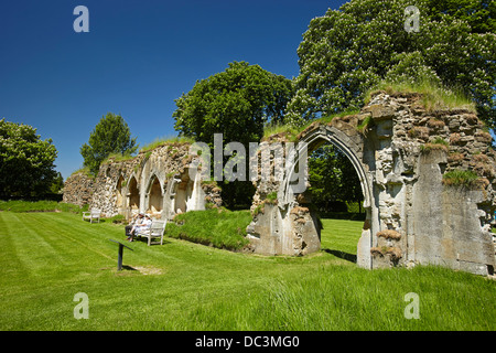 Hailes abbazia nei pressi di Winchcombe, Gloucestershire, England, Regno Unito Foto Stock