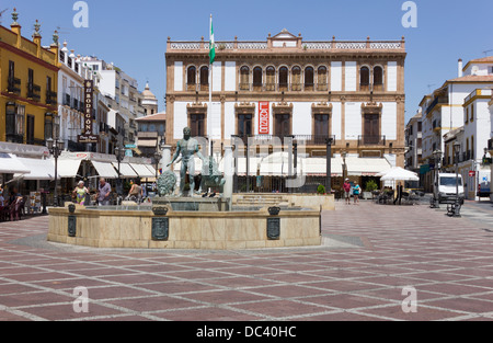 Plaza del Socorro a Ronda, Spagna Foto Stock