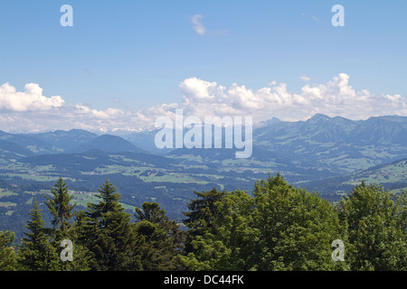 Vista dalla Pfaender vicino a Bregenz in Austria Foto Stock