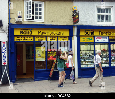 Un negozio Pawnbrokers a Chester, Regno Unito Foto Stock