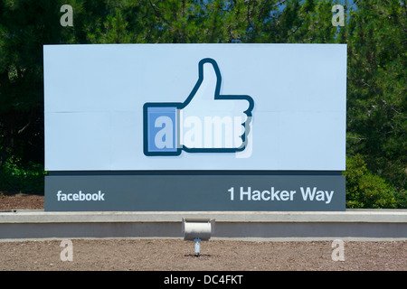 Facebook corporate headquarters Menlo Park Foto Stock