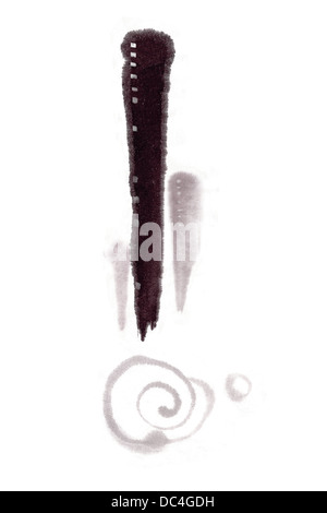 Acqua-e-pittura di inchiostro Foto Stock