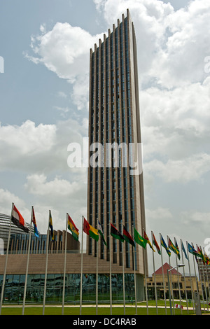 Grattacielo dell'Unione africana e centro conferenze Ufficio complesso (AUCC), Addis Abeba, Etiopia Foto Stock