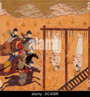 Scena di esecuzione, Folio da un Shahnama (Libro dei Re) M.85.189 Foto Stock