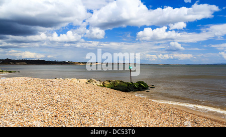 Avon spiaggia a Mudeford Dorset England Regno Unito Foto Stock