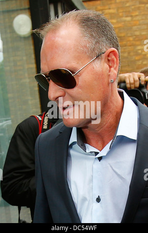 Ex Inghilterra star Paul Gascoigne a Stevenage Magistrates Court a Stevenage Gran Bretagna 05 agosto 2013 . Foto Stock