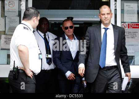 Ex Inghilterra star Paul Gascoigne a Stevenage Magistrates Court a Stevenage Gran Bretagna 05 agosto 2013 . Foto Stock