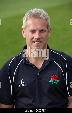 Il Lancashire County Cricket Club photocall 6 aprile 2009. Peter Moores, head coach. Foto: Chris Bull Foto Stock