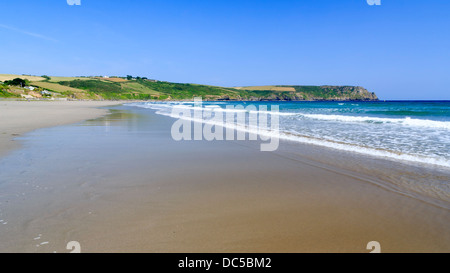 Spiaggia Pendower sulla penisola di Roseland Cornwall Inghilterra REGNO UNITO Foto Stock