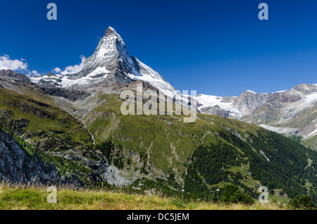 Il Cervino (Monte Cervino) è uno dei più alti vertici dall'Europa. Zermatt, Svizzera. Foto Stock