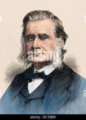 Il biologo Thomas Henry Huxley. Digitalmente la xilografia colorata Foto Stock