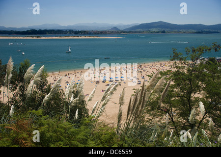 LA SPIAGGIA DI MAGDALENA Baia di Santander Cantabria Spagna Foto Stock