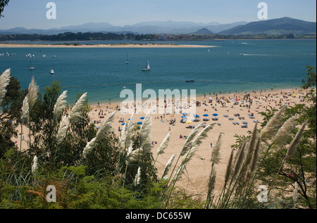 LA SPIAGGIA DI MAGDALENA Baia di Santander Cantabria Spagna Foto Stock