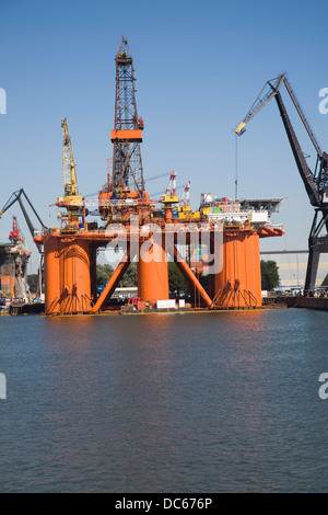 Stena Spey trivellatrice platform Keppel Verolme Botlek cantiere porto di Rotterdam Paesi Bassi Foto Stock