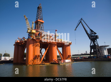 Stena Spey trivellatrice platform Keppel Verolme Botlek cantiere porto di Rotterdam Paesi Bassi Foto Stock