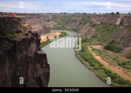 Snake River Canyon vista a Twin Falls in Idaho Foto Stock