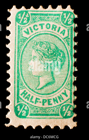 Vecchio Victoria Australia francobollo Foto Stock