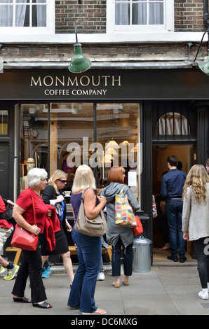 Monmouth Coffee Company shop in Seven Dials, Covent Garden di Londra, Regno Unito. Foto Stock