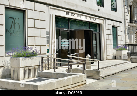 L'Istituto di Fisica in Portland Place, Londra, Regno Unito. Foto Stock