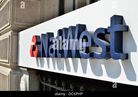 NatWest National Westminster Bank filiale di pollame, Bank di Londra, Regno Unito. Foto Stock
