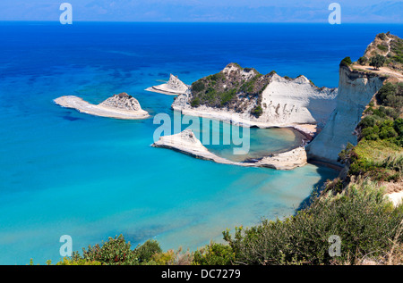 Cape Drastis presso l'isola di Corfù in Grecia Foto Stock