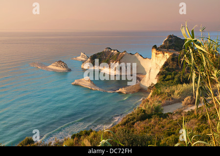 Cape Drastis presso l'isola di Corfù in Grecia Foto Stock