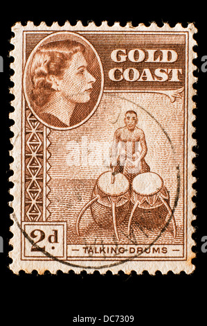 Old Gold Coast Ghana francobollo Foto Stock