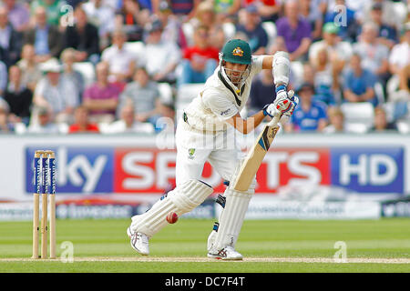 Chester Le Street, Regno Unito. 11 Ago, 2013. Nathan Lyon batting durante il giorno tre delle ceneri Investec 4 test match a Emirates Riverside Stadium, il 11 agosto 2013 a Londra, Inghilterra. Credito: Mitchell Gunn/ESPA/Alamy Live News Foto Stock