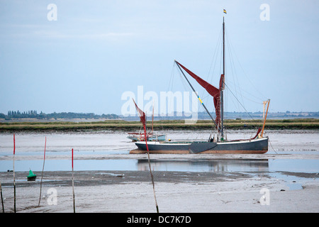 Thames chiatta a vela a Heybridge Basin Essex Foto Stock