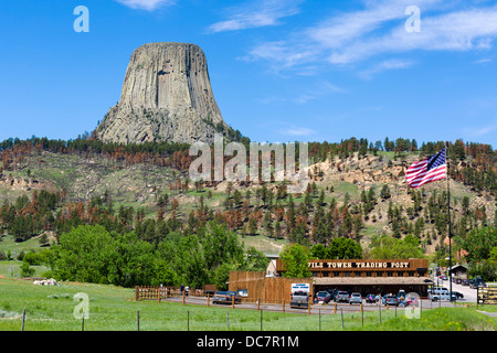 Devils Tower National Monument, Crook County, Black Hills, Wyoming USA Foto Stock