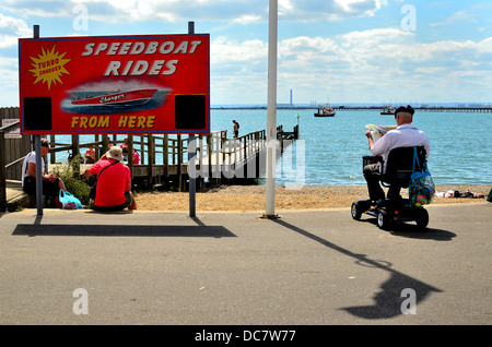 Il lungomare in estate a Southend on Sea Essex Foto Stock