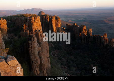 Valle della desolazione, Graaff-Reinet, Camdeboo National Park, Sud Africa Foto Stock