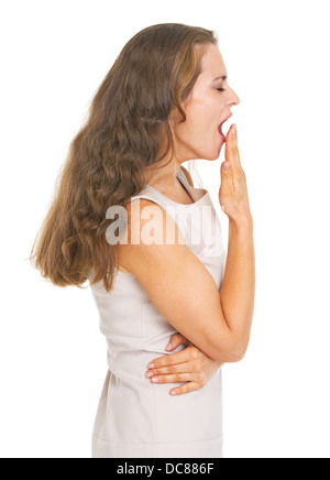 Giovane donna l'imbardata Foto Stock