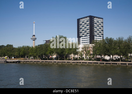 Euromast e edificio Westerlaantoren Rotterdam Paesi Bassi Foto Stock