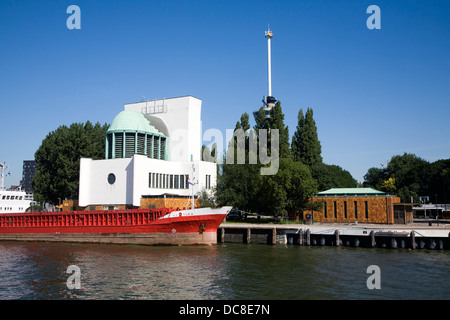 Nave da Euromast porto di Rotterdam, Paesi Bassi Foto Stock