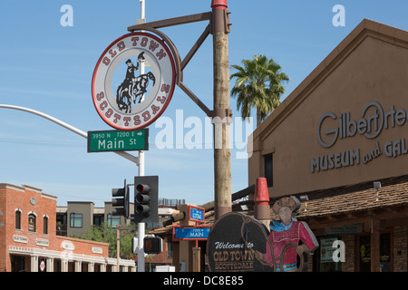 La Città Vecchia di Scottsdale, Arizona Foto Stock