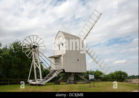 Il mulino a vento a grande Chishill Hertfordshire, Regno Unito Foto Stock