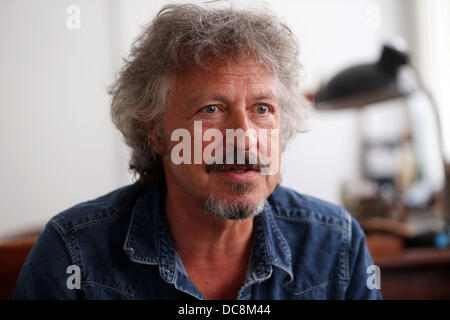 Fondatore della della rock band tedesca BAP, Wolfgang Niedecken, è raffigurato nella Colonia, 12 agosto 2013. Foto: Oliver Berg Foto Stock