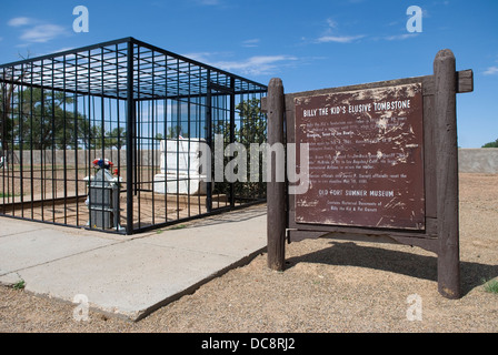 Billy the Kid grave site forte Sumner Nuovo Messico USA Foto Stock