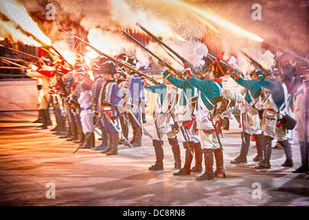 Rappresentazione della battaglia di Bailen, Bailén provincia di Jaén, Andalusia, Spagna Foto Stock