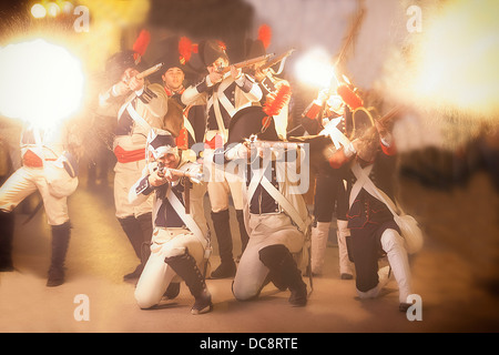 Rappresentazione della battaglia di Bailen, Bailén provincia di Jaén, Andalusia, Spagna Foto Stock