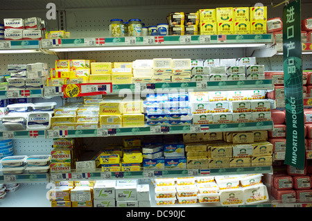 Formaggio importato in un supermercato a Pechino in Cina. 2013 Foto Stock