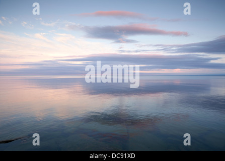 Tramonto sul lago Ontario, Oakville, Ontario, Canada. Foto Stock