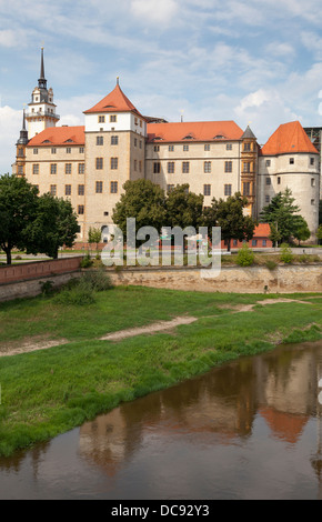 Schloss Hartenfels, Torgau, Bassa Sassonia, Germania Foto Stock