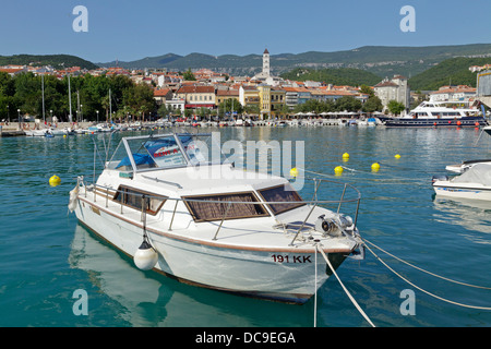 Porto di Crikvenica, golfo di Kvarner, Croazia Foto Stock