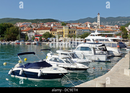 Porto di Crikvenica, golfo di Kvarner, Croazia Foto Stock